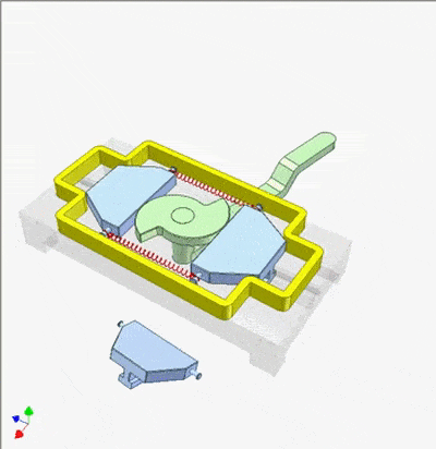 13 commonly used self-centering clamping mechanism structural principle animations (1)